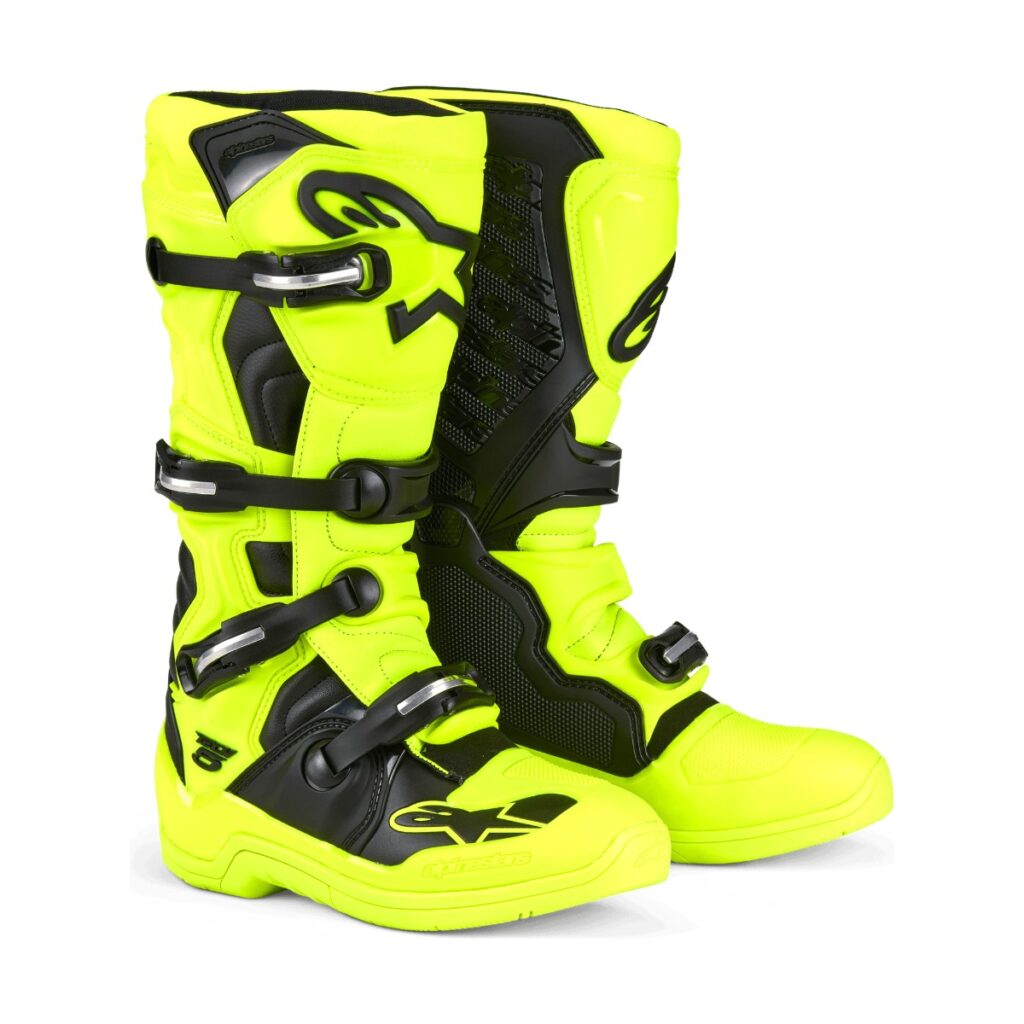 Bota Alpinestars Tech 5 Verde Flúor/Preto – par