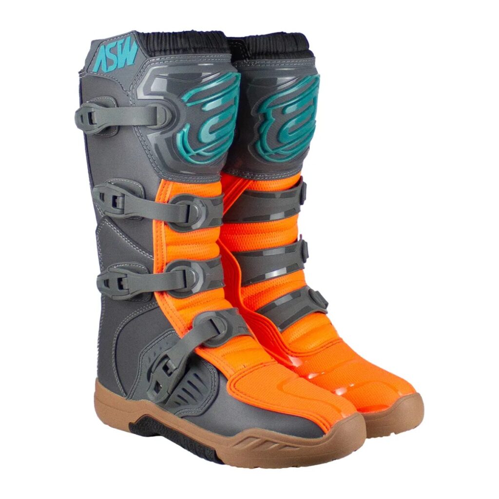 Bota ASW Image Enduro Cinza/Laranja/Acqua – par